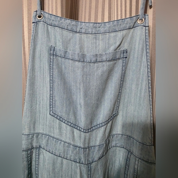 Light Blue Wide Leg Jumpsuit - Picture 4 of 8